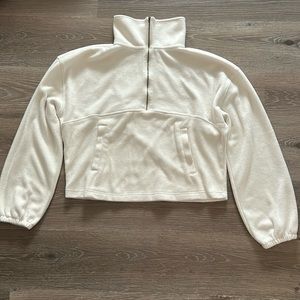 Fleece Mockneck Half Zip Sweater